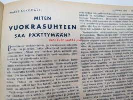 Kotiliesi 1939 nr 19, lokakuu I, 1.10.1939, sis. mm. seur. artikkelit / kuvat / mainokset; Kansikuvitus P. Söderström, Kutokaamme kaunis keinutuolinmatto,