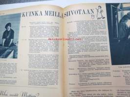 Kotiliesi 1939 nr 19, lokakuu I, 1.10.1939, sis. mm. seur. artikkelit / kuvat / mainokset; Kansikuvitus P. Söderström, Kutokaamme kaunis keinutuolinmatto,