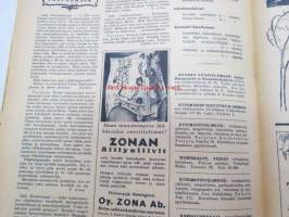 Kotiliesi 1939 nr 19, lokakuu I, 1.10.1939, sis. mm. seur. artikkelit / kuvat / mainokset; Kansikuvitus P. Söderström, Kutokaamme kaunis keinutuolinmatto,