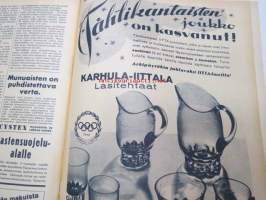 Kotiliesi 1939 nr 19, lokakuu I, 1.10.1939, sis. mm. seur. artikkelit / kuvat / mainokset; Kansikuvitus P. Söderström, Kutokaamme kaunis keinutuolinmatto,