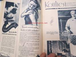 Kotiliesi 1939 nr 16, elokuu II, 15.8.1939, sis. mm. seur. artikkelit / kuvat / mainokset; Kansikuvitus P. Söderström, Arkun koristemalli, Kotitaloustyön