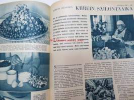 Kotiliesi 1939 nr 16, elokuu II, 15.8.1939, sis. mm. seur. artikkelit / kuvat / mainokset; Kansikuvitus P. Söderström, Arkun koristemalli, Kotitaloustyön