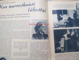 Kotiliesi 1939 nr 8, huhtikuu II, 15.4.1939, sis. mm. seur. artikkelit / kuvat / mainokset; Kansikuvitus P. Söderström, Kun murroskausi lähestyi - Suomen naisen