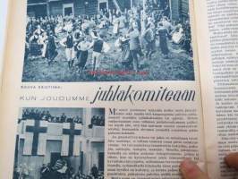 Kotiliesi 1939 nr 7, huhtikuu I, 1.4.1939, Ajankuvaa kevät 1939. Kansikuvitus P. Söderström, Rumford, Kuiva leipä ( reikäleipä)  ja sen kehitys, laaja artikkeli