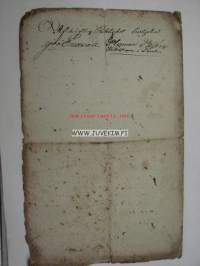 Ilpoisten rustholli, Kaarina -asiakirja 19.9.1822