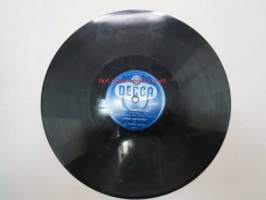 Decca SD 5399 Vieno kekkonen - Yö Hampurissa / Pärre Förars - O-La-La! -savikiekkoäänilevy, 78 rpm