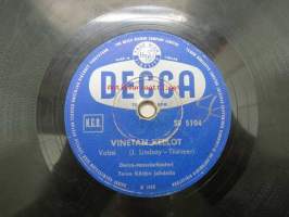 Decca SD 5104 Decca-tanssiorkesteri - Vinetan kellot / Carmen Sylva -savikiekkoäänilevy, 78 rpm