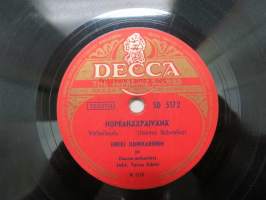 Decca SD 5172 Erkki Junkkarinen - Sydämen ääni / Hopeahääpäivänä -savikiekkoäänilevy, 78 rpm