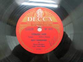 Decca SD 5172 Erkki Junkkarinen - Sydämen ääni / Hopeahääpäivänä -savikiekkoäänilevy, 78 rpm
