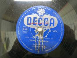 Decca SD 5404 Vieno Kekkonen - Ruusu tuoksuu luona muurin / Tammy -savikiekkoäänilevy, 78 rpm