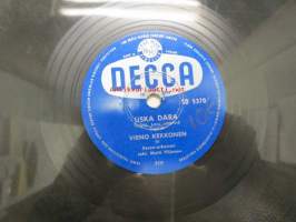 Decca SD 5370 Vieno Kekkonen - Uska Dara / Suezista etelään -savikiekkoäänilevy, 78 rpm