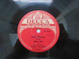 Decca SD 5018 Henry Theel - Kaksi kitaraa / Henry Theel - Viivähdä hetkinen -savikiekkoäänilevy, 78 rpm