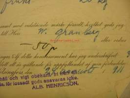 I. Aladin konossomentti 1911