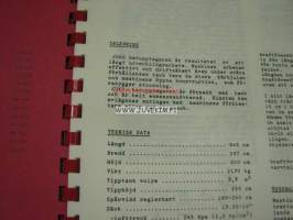 Juko 1-radig beteupptagare -instruktionsbok och reservdelsförteckning från tillverkningsnummer S- 1-2500
