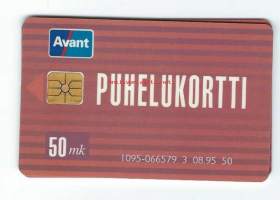 Avant 50 mk Puhelukortti AVA-30 50 b/ Puhelinkortti