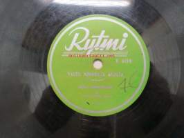 Rytmi R 6159 Erkki Junkkarinen - Valssi menneiltä ajoilta / Takkavalkea palaa -savikiekkoäänilevy, 78 rpm