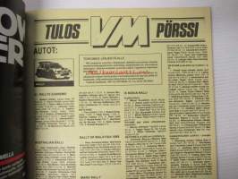Vauhdin maailma 1989 nr 11 - mm. Formula 1 Monza - Estoril - Jerez GP JJ mukana, VW Polo ahtimella, Ralli-MM Argentiina - San Remo, Corvette-Ferrari Don Johnsonin