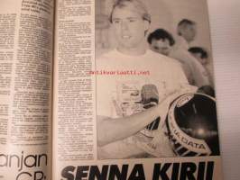 Vauhdin maailma 1989 nr 11 - mm. Formula 1 Monza - Estoril - Jerez GP JJ mukana, VW Polo ahtimella, Ralli-MM Argentiina - San Remo, Corvette-Ferrari Don Johnsonin