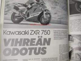 Vauhdin maailma 1989 nr 3 -mm. Paris-Dakar suomalaiskertomaa…, Monte Carlo MM-ralli, Kuukauden profiili Tommi Ahvala, Harley Davidson tehdas, Moto Guzzi Mille T,