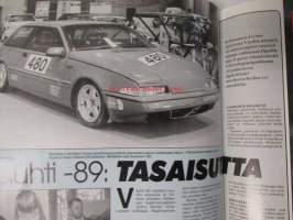 Vauhdin maailma 1989 nr 5 -mm. VM maistelee Mazda 323 -Volvo 440 -Kawasaki ZX-10 -Nissan 200SX, RR-MM Japani &amp; Australia, Miljoona Cup, Formula 1 Brasilian ja  San