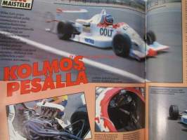 Vauhdin maailma 1989 nr 7 -mm. Indy 500, F-3000, Mantorp Drag, Drag-SM Motopark, Lancia Integrale 16 ralliproto, Formula1 Mexikon ja Phoenix GP, Mercedes 500 SL