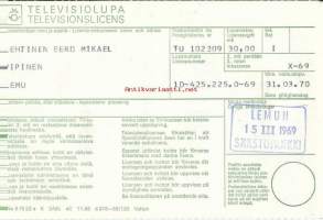 Televisiolupa 1970 / I