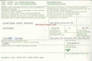 Televisiolupa 1973