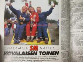 Vauhdin maailma 1993 nr 8 -mm. Formula 1 Ranska, Saksa ja Englannin GP:t, Rallicross EM, Rata-SM Veteli jokkisluokan SM-taistelut Drag SM Alastaro, Enduro MM Ruotsi