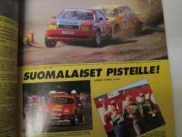 Vauhdin maailma 1993 nr 8 -mm. Formula 1 Ranska, Saksa ja Englannin GP:t, Rallicross EM, Rata-SM Veteli jokkisluokan SM-taistelut Drag SM Alastaro, Enduro MM Ruotsi