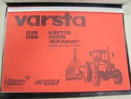 Varsta 1250, 1500 -käyttö, hoito, varaosat sarjanumerosta 27590- alkaen (1989)