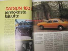 Moottori 1973 nr 2, sis. mm. seur. artikkelit / kuvat / mainokset; Euroopan katolla, Jääratakausi, uusia autoja Simca VF2 - Fiat XI/9 - Datsun Violet, Rattijuoppo