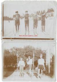 Sauhulan veljekset urheilevat kesällä ja talvella  - valokuva 6x9 cm 2 kpl