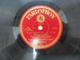 Parlophon B. 36051 Georg Malmstén - Sunnuntai-ilta / Särkynyt onni -savikiekkoäänilevy, 78 rpm