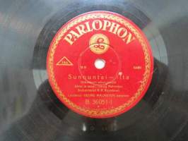 Parlophon B. 36051 Georg Malmstén - Sunnuntai-ilta / Särkynyt onni -savikiekkoäänilevy, 78 rpm