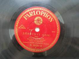 Parlophon B. 36051 Georg Malmstén - Sunnuntai-ilta / Särkynyt onni -savikiekkoäänilevy, 78 rpm