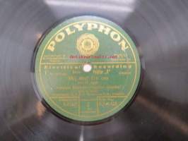 Polyphon X.S41425 Helsingin Polyphon orkesteri - Hei, stop I / Hei, stop II -savikiekkoäänilevy, 78 rpm