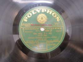 Polyphon X.S41425 Helsingin Polyphon orkesteri - Hei, stop I / Hei, stop II -savikiekkoäänilevy, 78 rpm