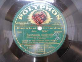 Polyphon X.S41205 Paul Godwins Stråk-orkester - Suomalaisia sävellyksiä I / Suomalaisia sävellyksiä II -savikiekkoäänilevy, 78 rpm