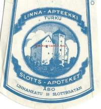 Linna- Apteekki   Turku   -     resepti signatuuri  1961