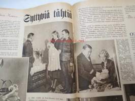 Kotiliesi 1942 nr 1, tammikuu I, 15.1.1942, sis. mm. seur artikkelit / kuvat / mainokset; Karjalaisia aiheita käsitöihin, Arkiympäristömme kauneutta - etsimme