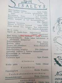 Kotiliesi 1932 nr 6, maaliskuu II, 15.3.1932, sis. mm. seur. artikkelit / kuvat / mainokset; Kansikuvitus Martta Wendelin, Ensotapetti, IMI - kirkkautta -