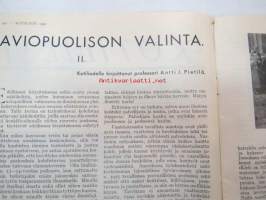 Kotiliesi 1932 nr 8, huhtikuu II, 15.4.1932, sis. mm. seur. artikkelit / kuvat / mainokset; Kansikuvitus Martta Wendelin, Orvo lastensaippua, Aviopuolison valinta