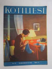 Kotiliesi 1932 nr 22, marraskuu II, 15.11.1932, sis. mm. seur. artikkelit / kuvat / mainokset; Kansikuvitus Martta Wendelin, Havin Teho, Pauligin päivätty,