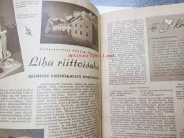 Kotiliesi 1947 nr 20, 15.10.1947, sis. mm. seur artikkelit / kuvat / mainokset; Kansikuvitus Martta Wendelin, Sorja-kaavat, Hattuvalmistamo Elvi Klippa, Järki on