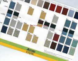 Honda ´83 Automobile Color chart - värikartta