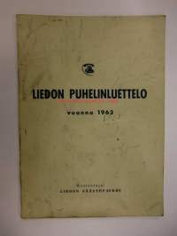 Liedon puhelinluettelo 1963