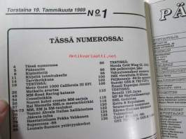 MP 1 lehti 1989 nr 1 -Moottoripyörälehti, katso sisältö kuvista tarkemmin.