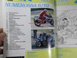 MP 1 lehti 1992 nr 6 -Moottoripyörälehti, katso sisältö kuvista tarkemmin.