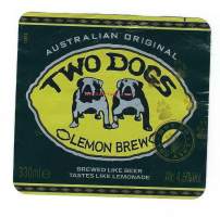 Two dogs Lemon Brew -  olutetiketti
