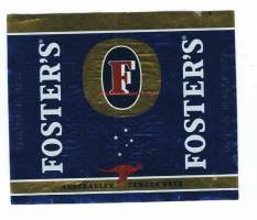 Foster´s Australian Famous Beer - olutetiketti